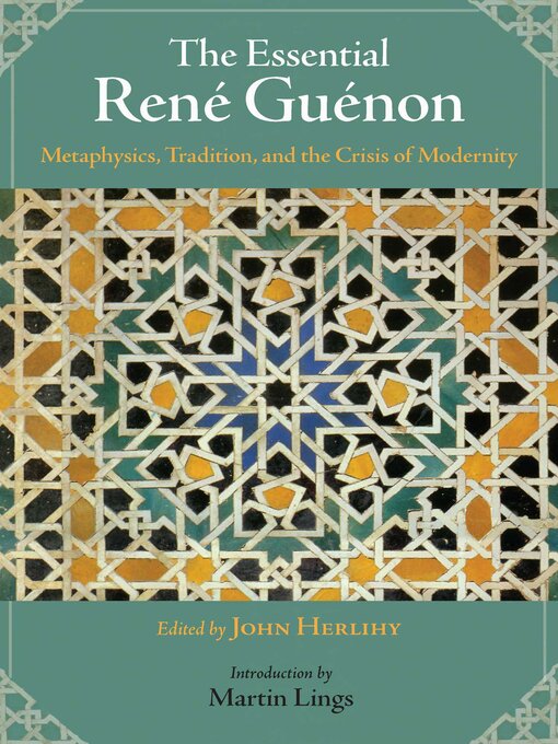Cover image for The Essential Rene Guenon